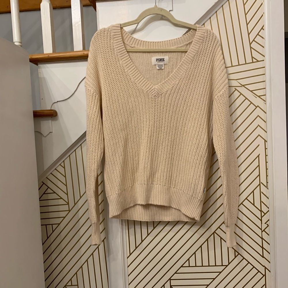 Pink Sweater V Neck